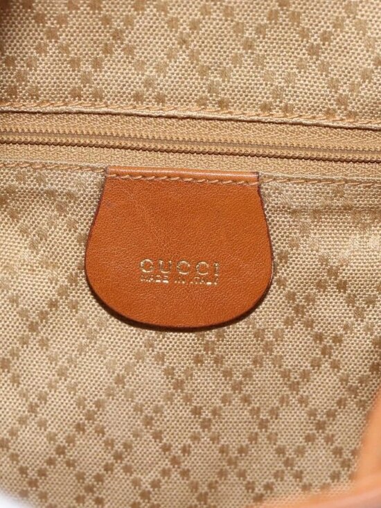 GUCCI Bamboo Backpack Leather Brown Gold Auth ka4595 main image 8